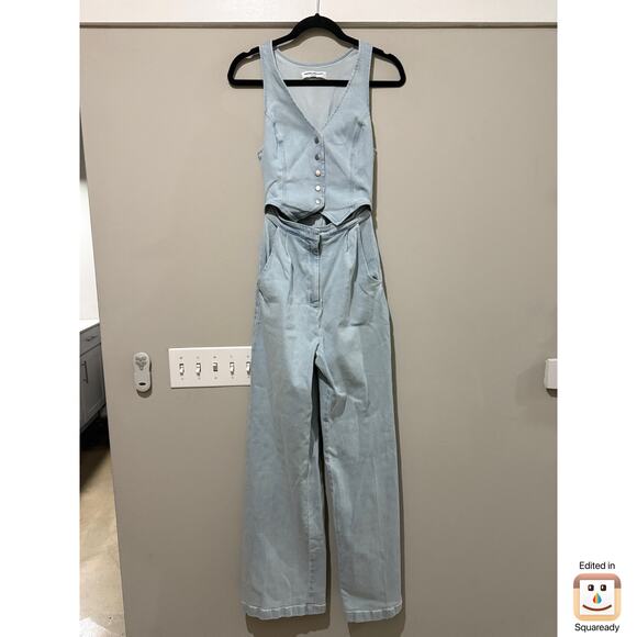 Amanda Uprichard Ethan Denim Jumpsuit - Picture 2 of 6